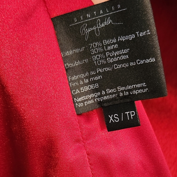Sentaler Red Wool Coat - Picture 15 of 15